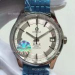 Copy Omega De Ville Swiss Grade 8500 SS White Watch
